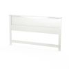 King size Contemporary Headboard in White Wood Finish