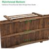 Outdoor 4-ft Wooden Garden Bridge in Rustic Brown Wood Finish