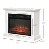 31 inch White Electric Fireplace Heater Dimmable Flame Effect and Mantel w/ Remote Control