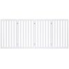 Folding 4-Panel Dog Gate Pet Fence in White Wood Finish