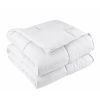 Full/Queen Traditional Microfiber Reversible 3 Piece Comforter Set in White