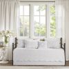 6-Piece Farmhouse White Daybed Cover Bedding Set with Scalloped Edges