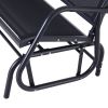 2 Seater Mesh Outdoor Patio Swing Glider Dark Gray