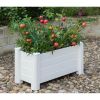 15.75 x 35.5 x 18 inch High White Vinyl Raised Garden Bed Planter Box