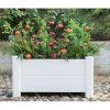 15.75 x 35.5 x 18 inch High White Vinyl Raised Garden Bed Planter Box