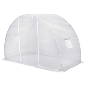 Greenhouse Kit with Heavy Duty Steel Frame and White PE Cover